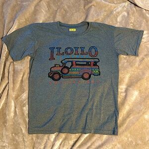 Philippines graphic tee, jeepney cartoon